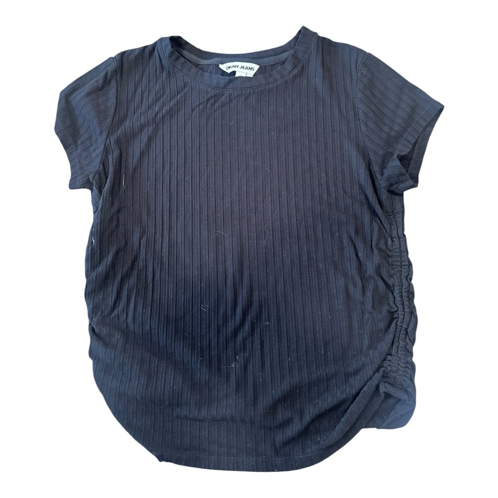 DKNY Fitted‎ Form Black Tshirt Size Large